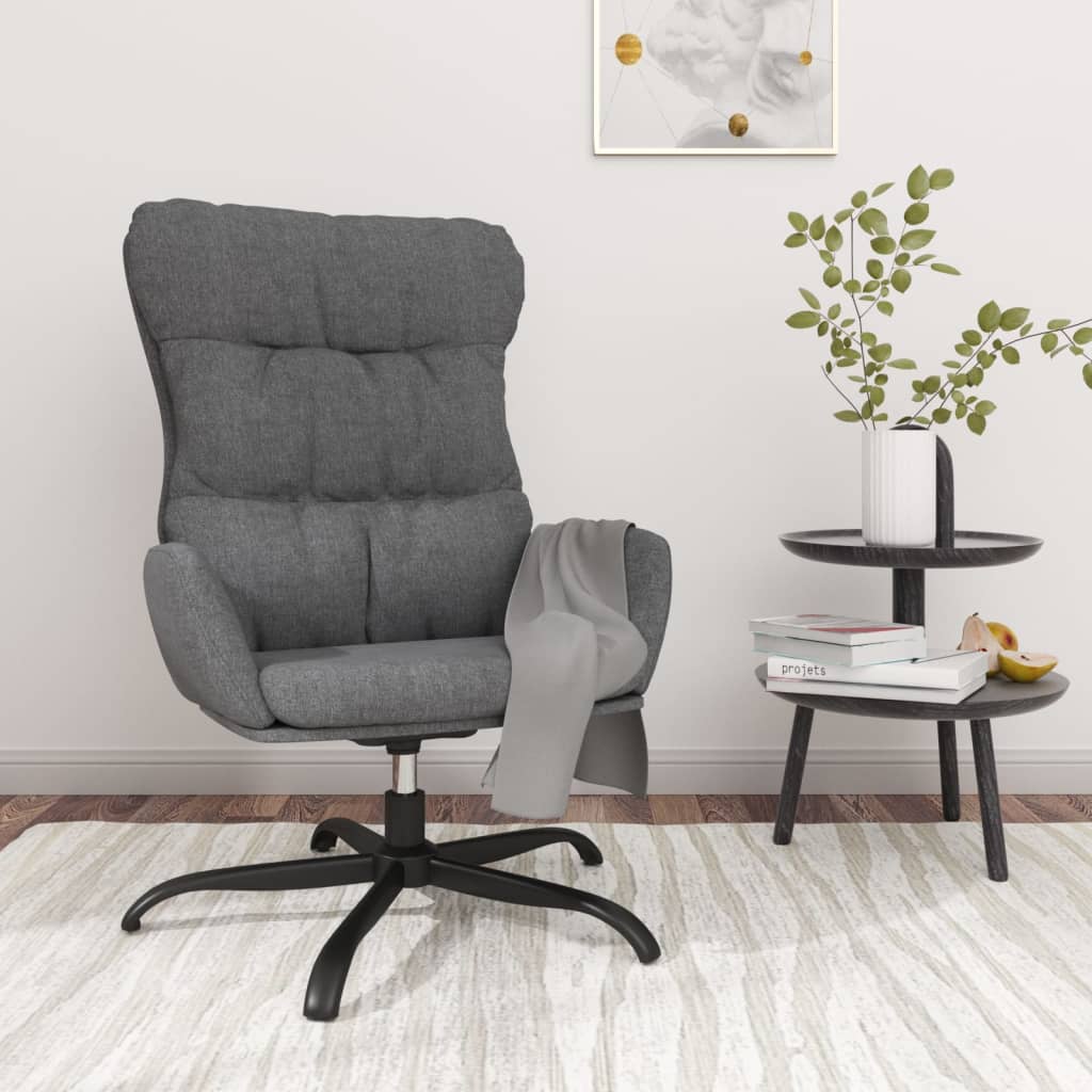 Relaxační Křeslo Světle Šedé Textil