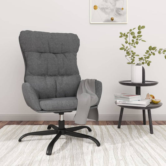 Relaxační Křeslo Světle Šedé Textil