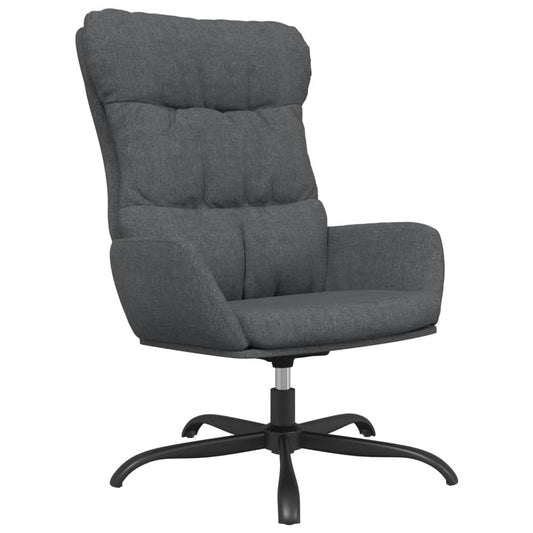 Relaxační Křeslo Tmavě Šedé Textil