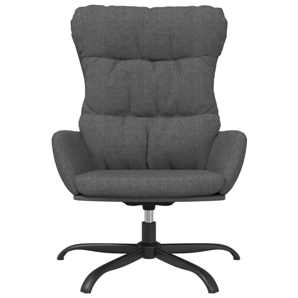 Relaxační Křeslo Tmavě Šedé Textil