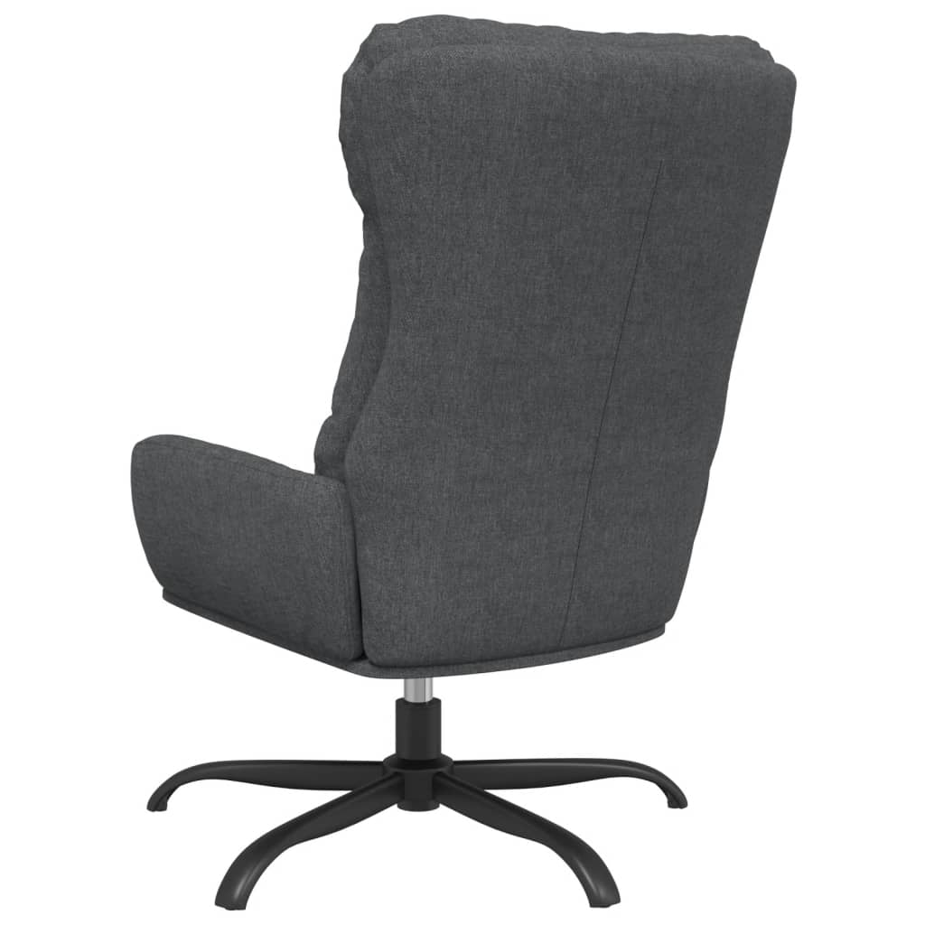Relaxační Křeslo Tmavě Šedé Textil