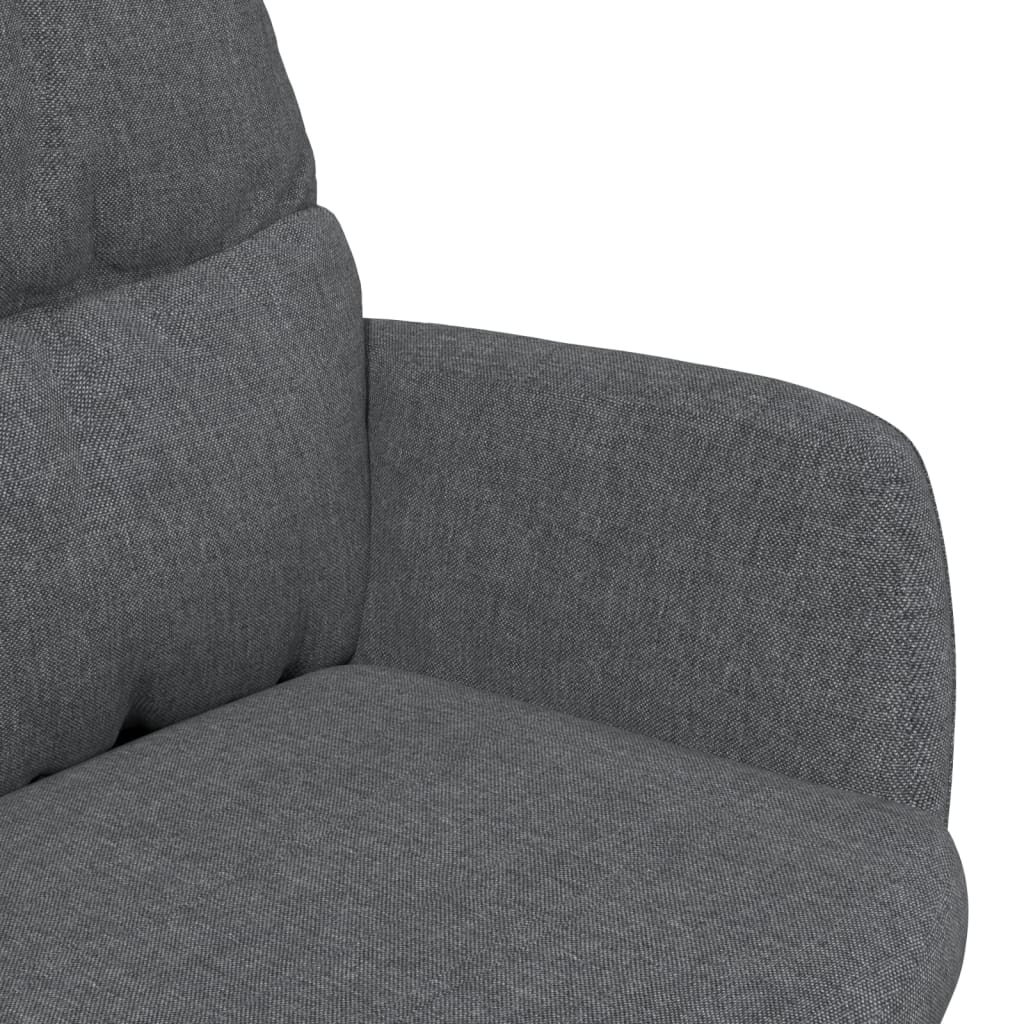Relaxační Křeslo Tmavě Šedé Textil