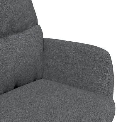 Relaxační Křeslo Tmavě Šedé Textil