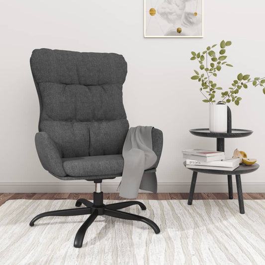 Relaxační Křeslo Tmavě Šedé Textil