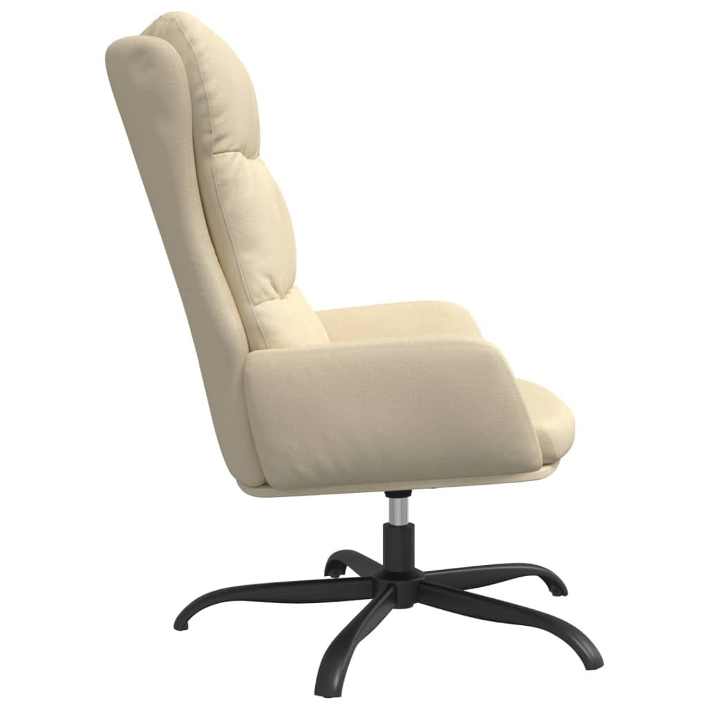 Relaxační Křeslo Krémové Textil