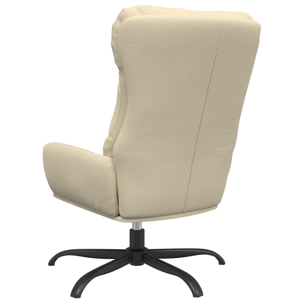 Relaxační Křeslo Krémové Textil