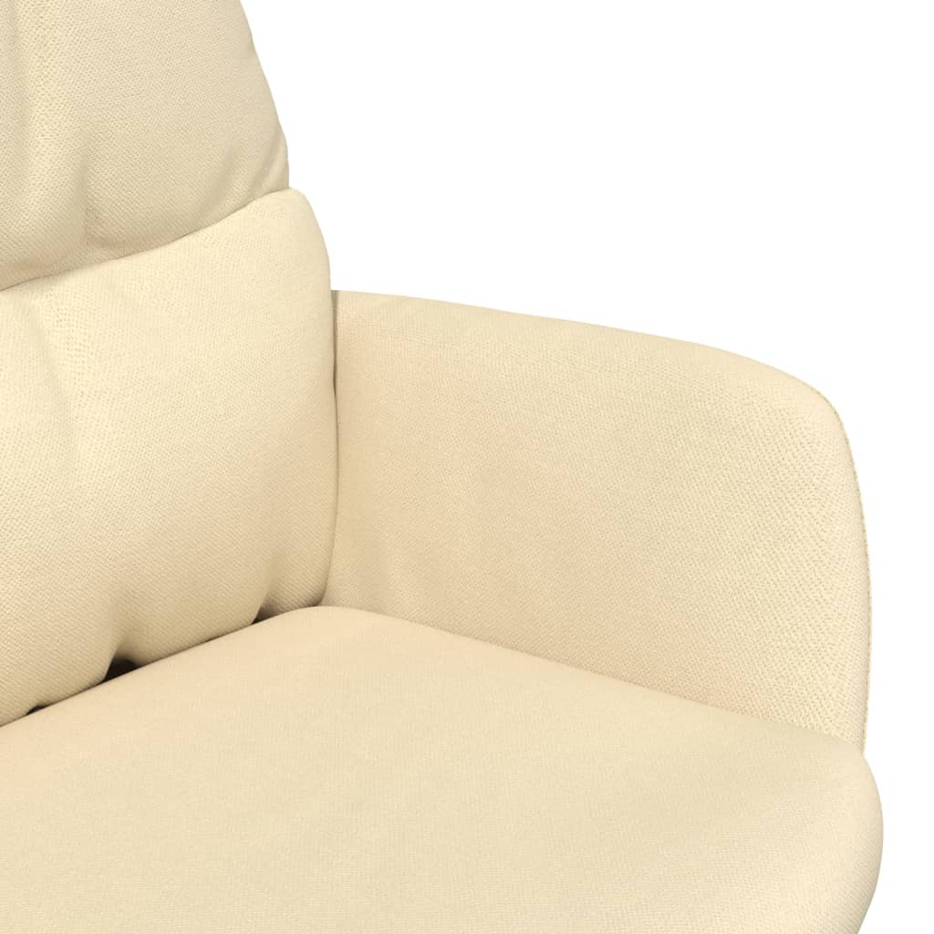 Relaxační Křeslo Krémové Textil