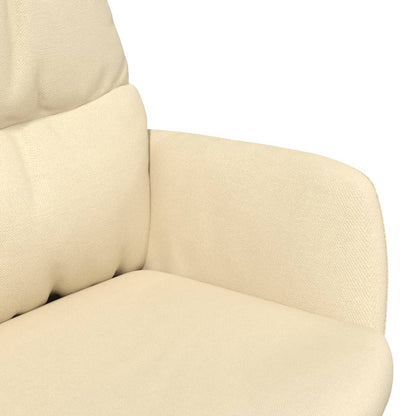 Relaxační Křeslo Krémové Textil