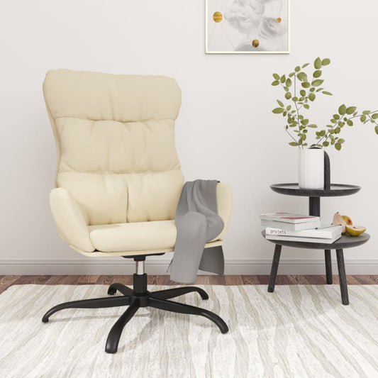 Relaxační Křeslo Krémové Textil