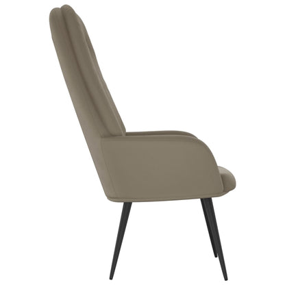 Relaxační Křeslo Světle Šedé Samet