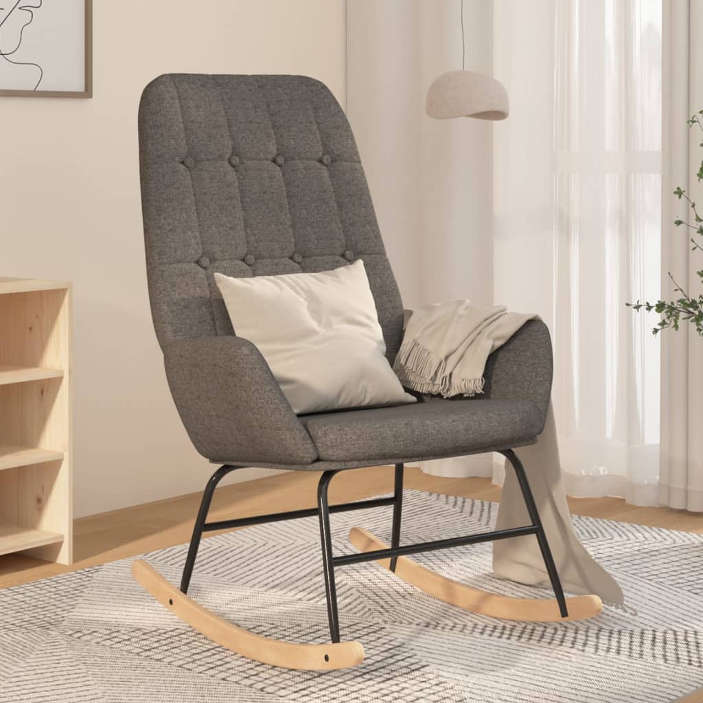 Houpací Křeslo Černé Textil