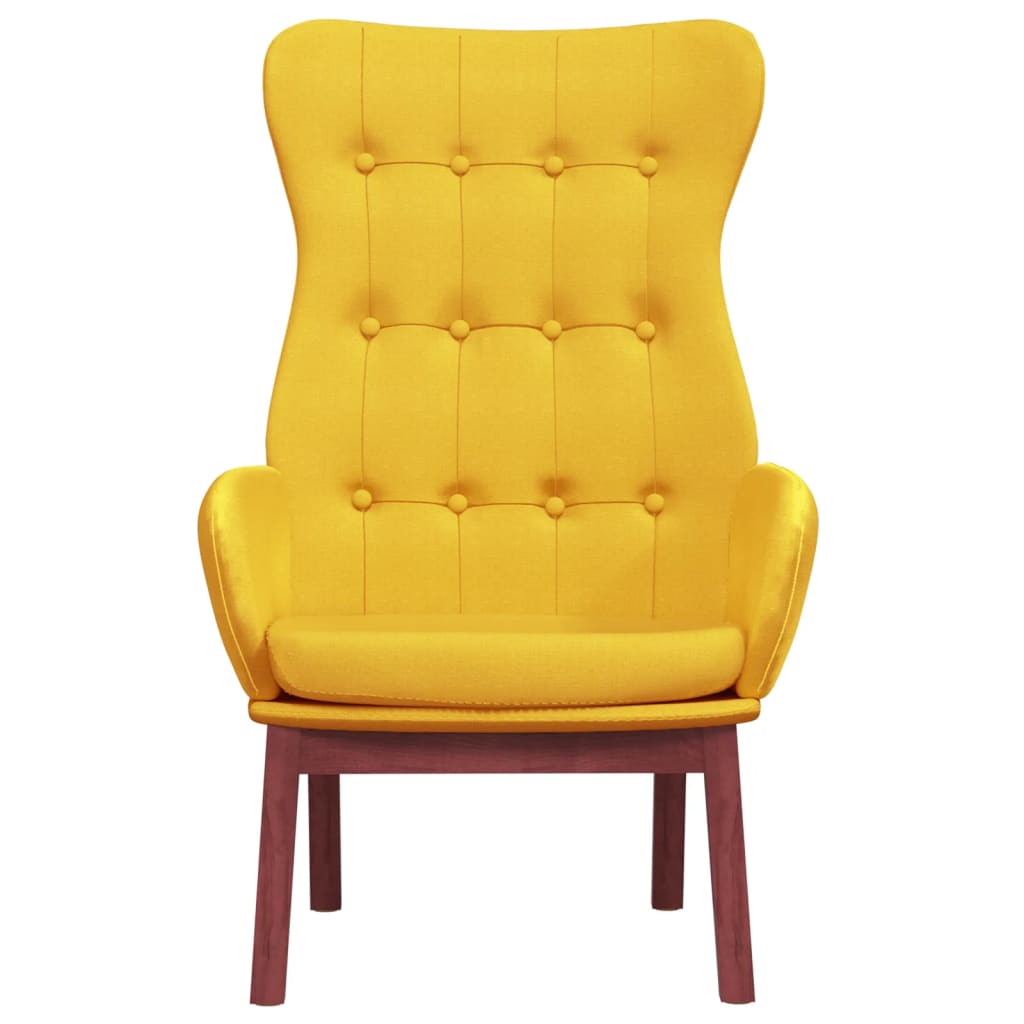 Relaxační Křeslo Hořčicově Žluté Textil