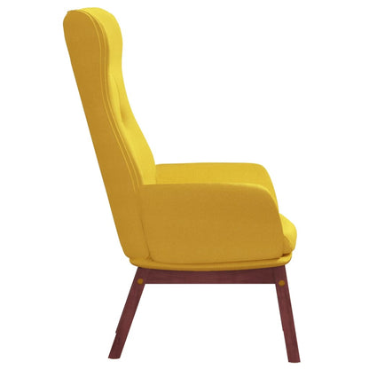 Relaxační Křeslo Hořčicově Žluté Textil