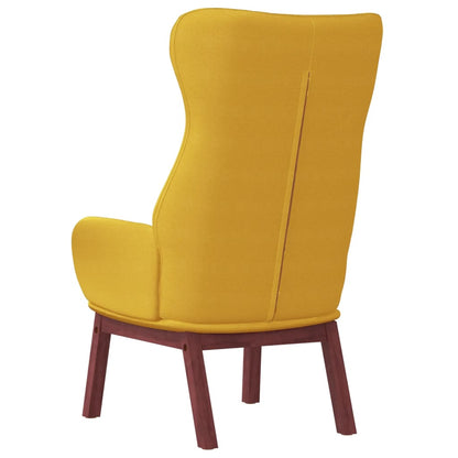 Relaxační Křeslo Hořčicově Žluté Textil