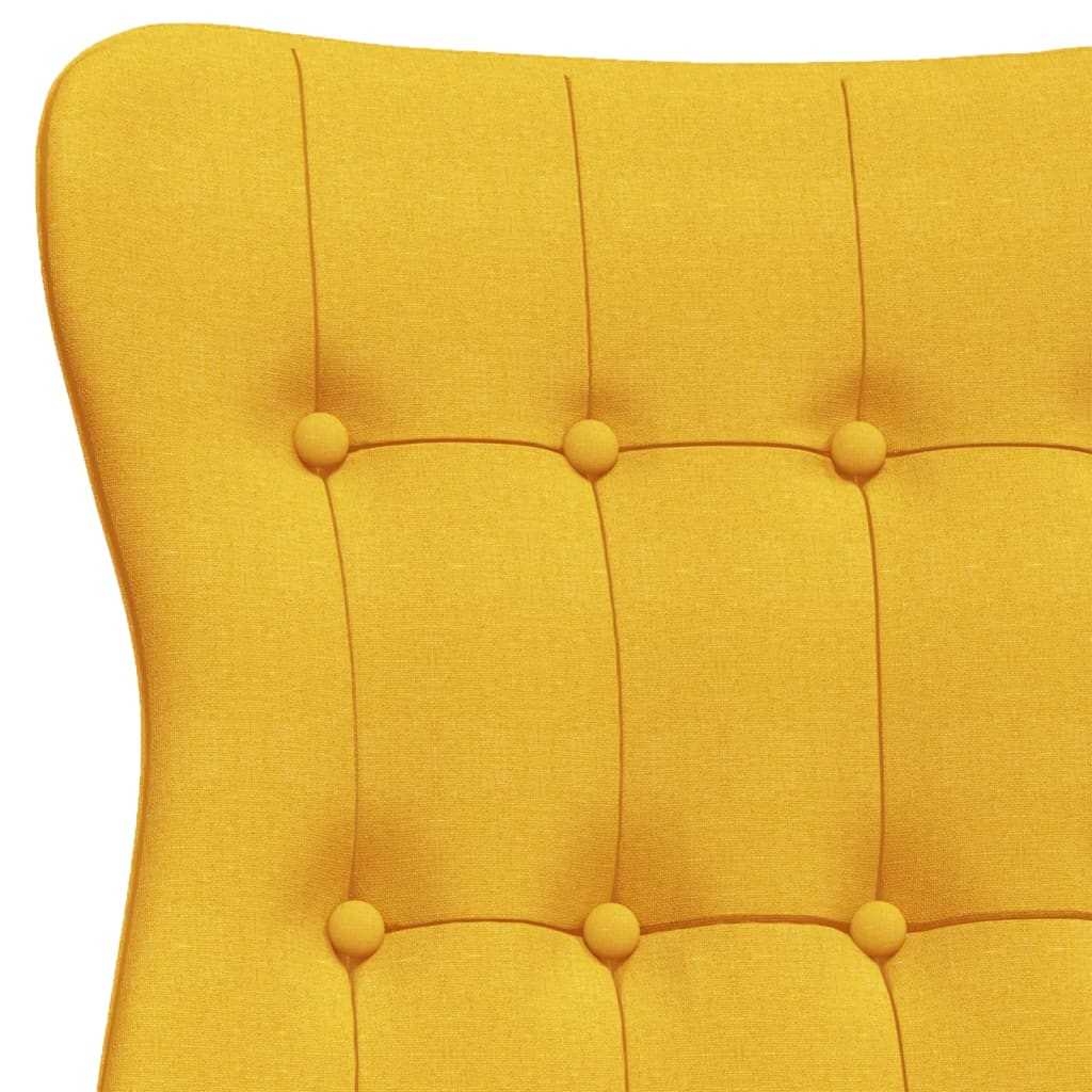 Relaxační Křeslo Hořčicově Žluté Textil