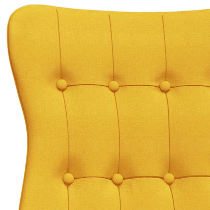 Relaxační Křeslo Hořčicově Žluté Textil