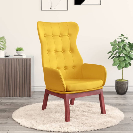 Relaxační Křeslo Hořčicově Žluté Textil