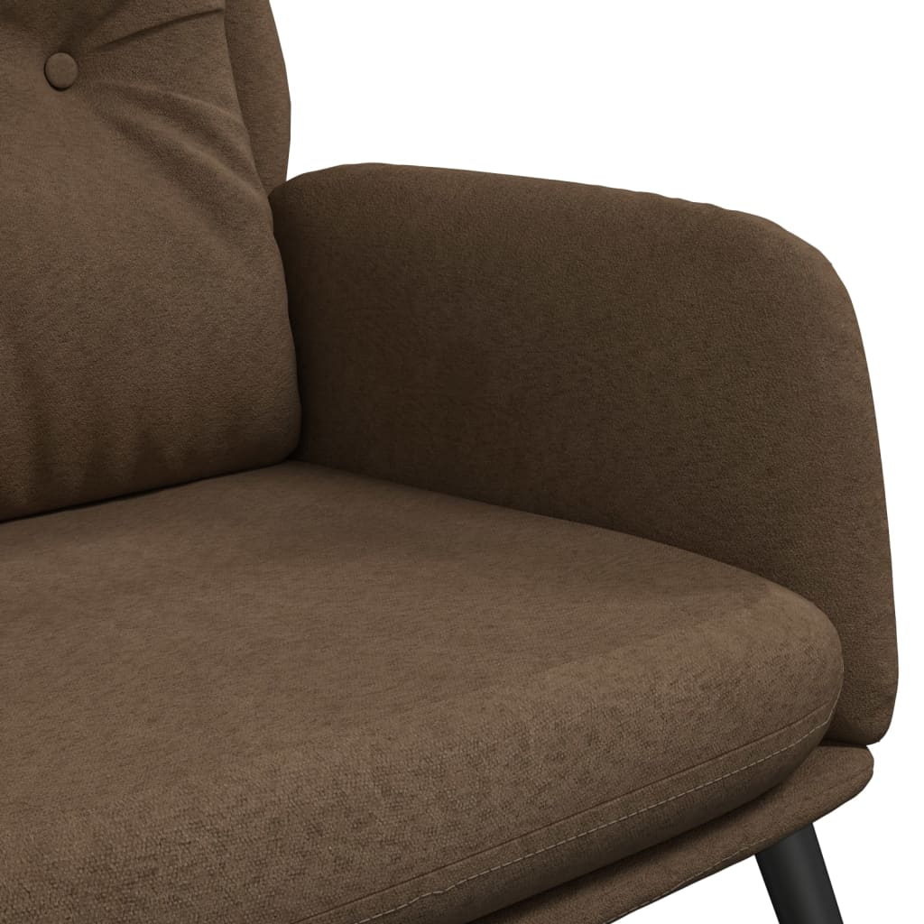 Relaxační Křeslo Hnědé Umělá Semišová Kůže