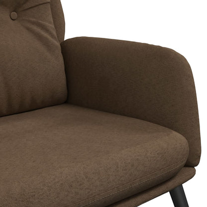 Relaxační Křeslo Hnědé Umělá Semišová Kůže