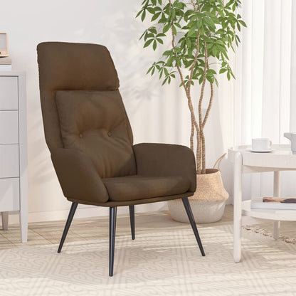 Relaxační Křeslo Hnědé Umělá Semišová Kůže