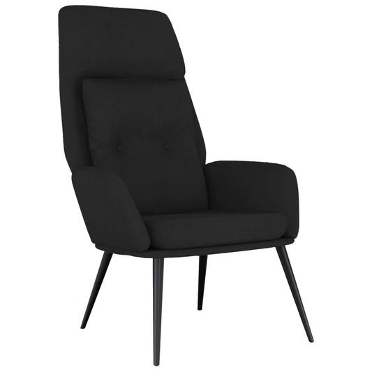 Relaxační Křeslo Černé Umělá Broušená Kůže