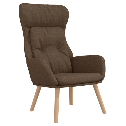 Relaxační Křeslo Hnědé Textil