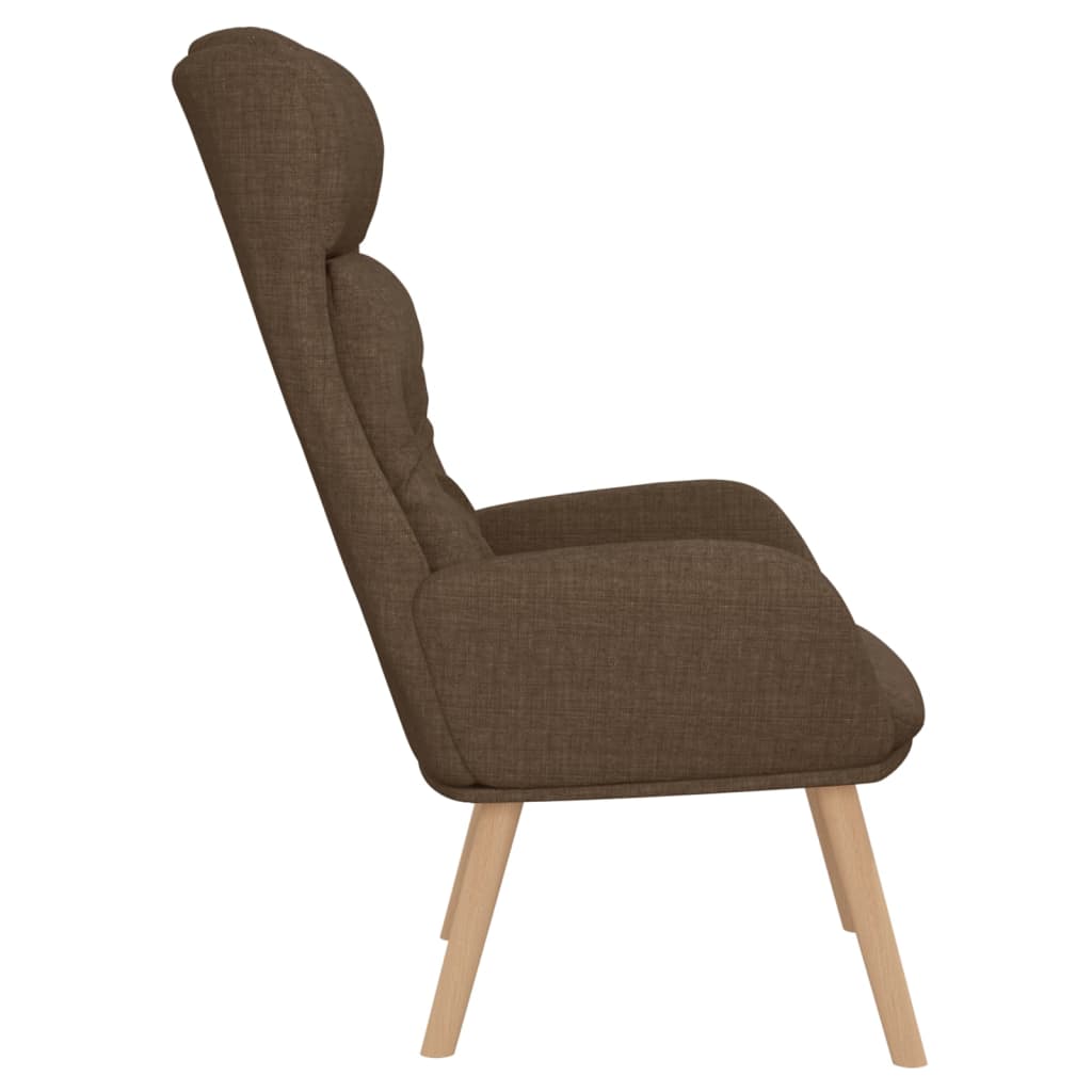 Relaxační Křeslo Hnědé Textil