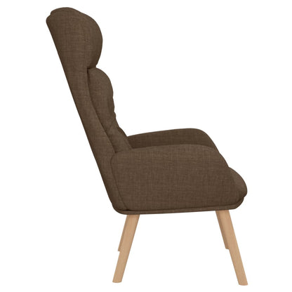 Relaxační Křeslo Hnědé Textil