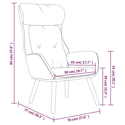 Relaxační Křeslo Hnědé Textil