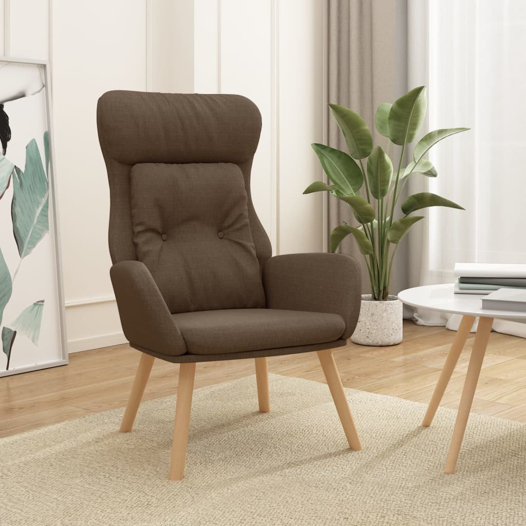 Relaxační Křeslo Hnědé Textil