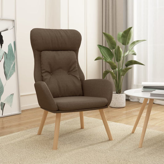 Relaxační Křeslo Hnědé Textil