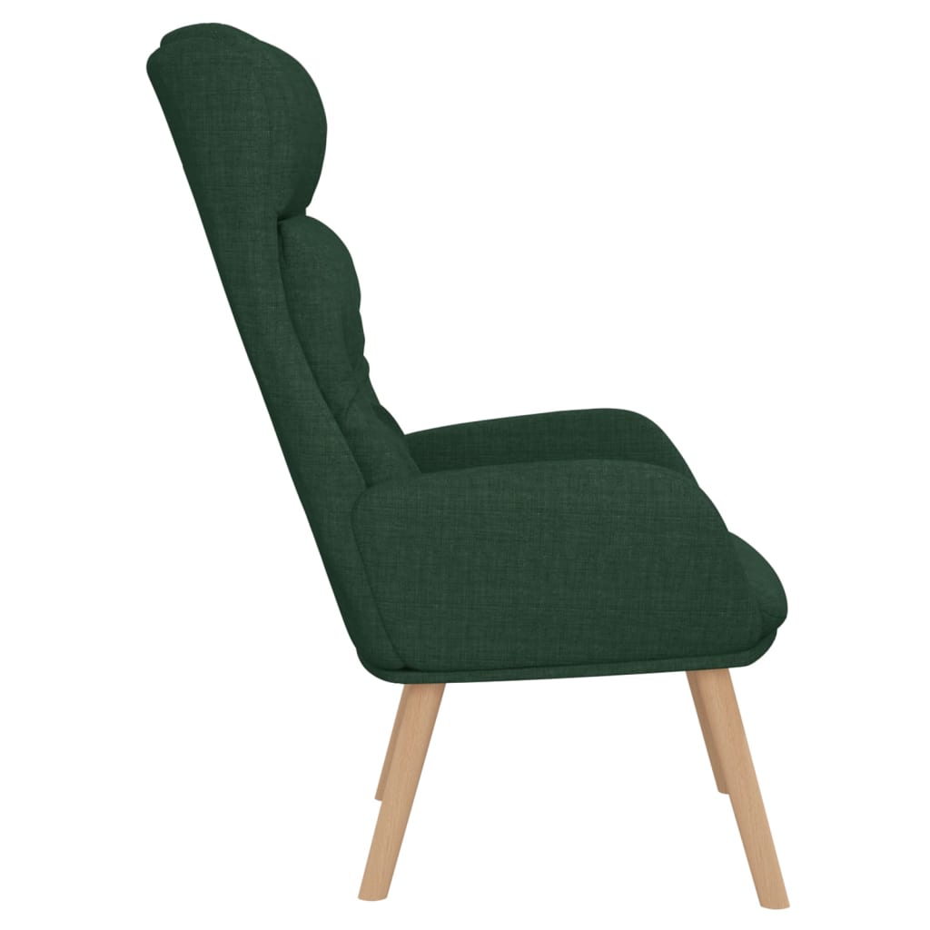 Relaxační Křeslo Tmavě Zelené Textil