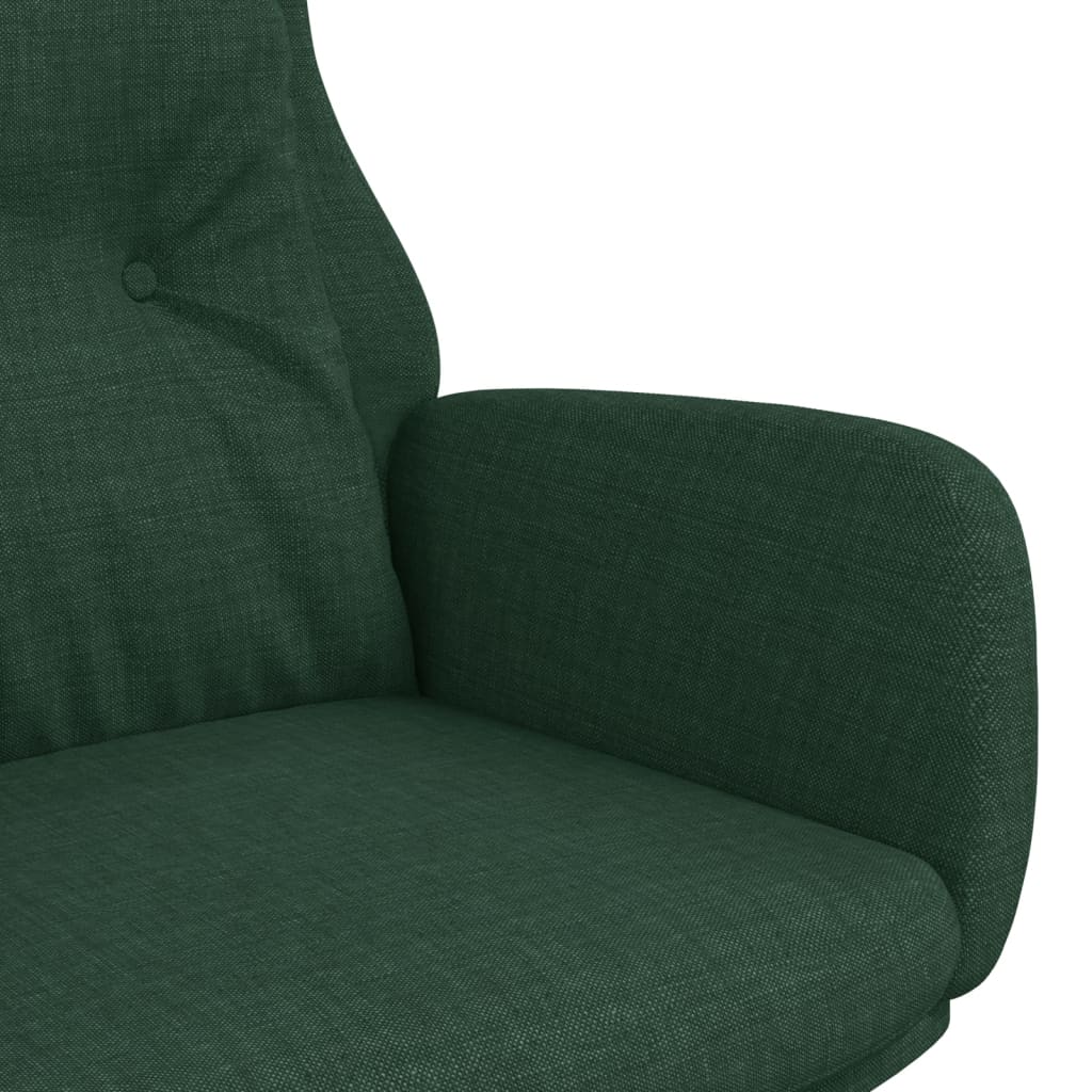 Relaxační Křeslo Tmavě Zelené Textil
