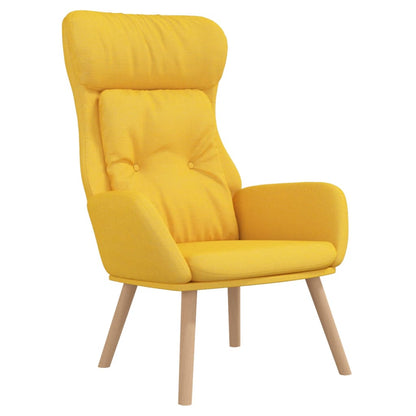 Relaxační Křeslo Hořčicově Žluté Textil