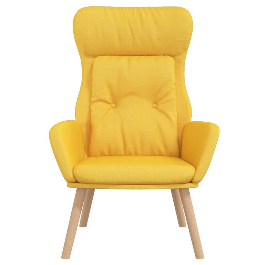 Relaxační Křeslo Hořčicově Žluté Textil
