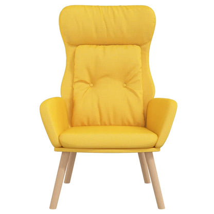 Relaxační Křeslo Hořčicově Žluté Textil