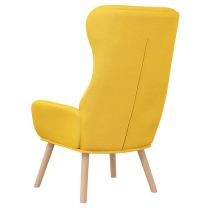 Relaxační Křeslo Hořčicově Žluté Textil