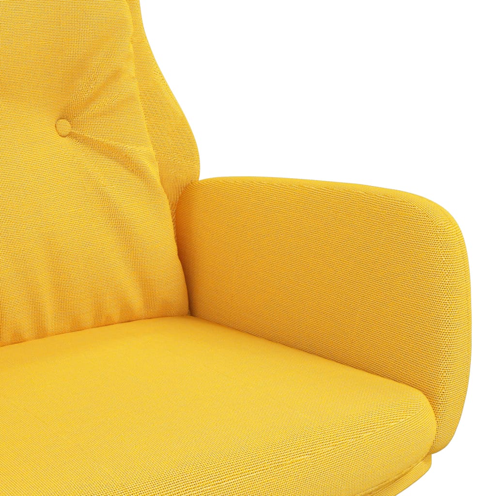 Relaxační Křeslo Hořčicově Žluté Textil