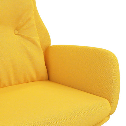 Relaxační Křeslo Hořčicově Žluté Textil