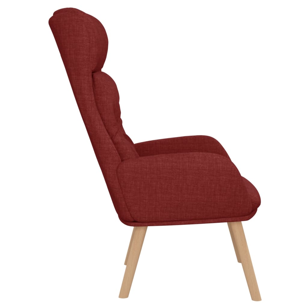 Relaxační Křeslo Vínové Textil