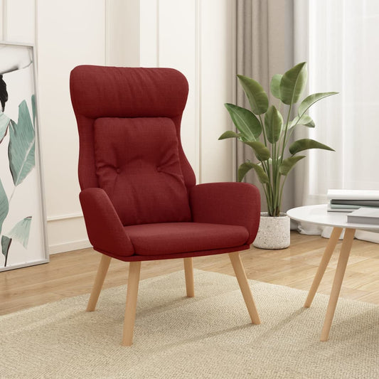 Relaxační Křeslo Vínové Textil