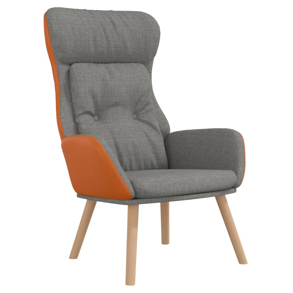 Relaxační Křeslo Světle Šedé Textil A Pvc
