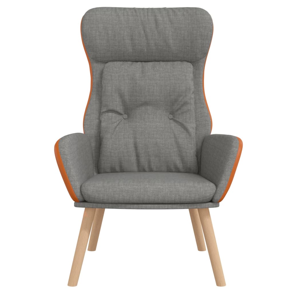 Relaxační Křeslo Světle Šedé Textil A Pvc