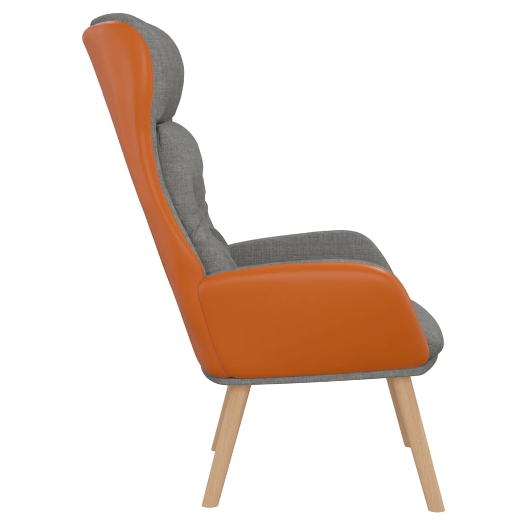 Relaxační Křeslo Světle Šedé Textil A Pvc