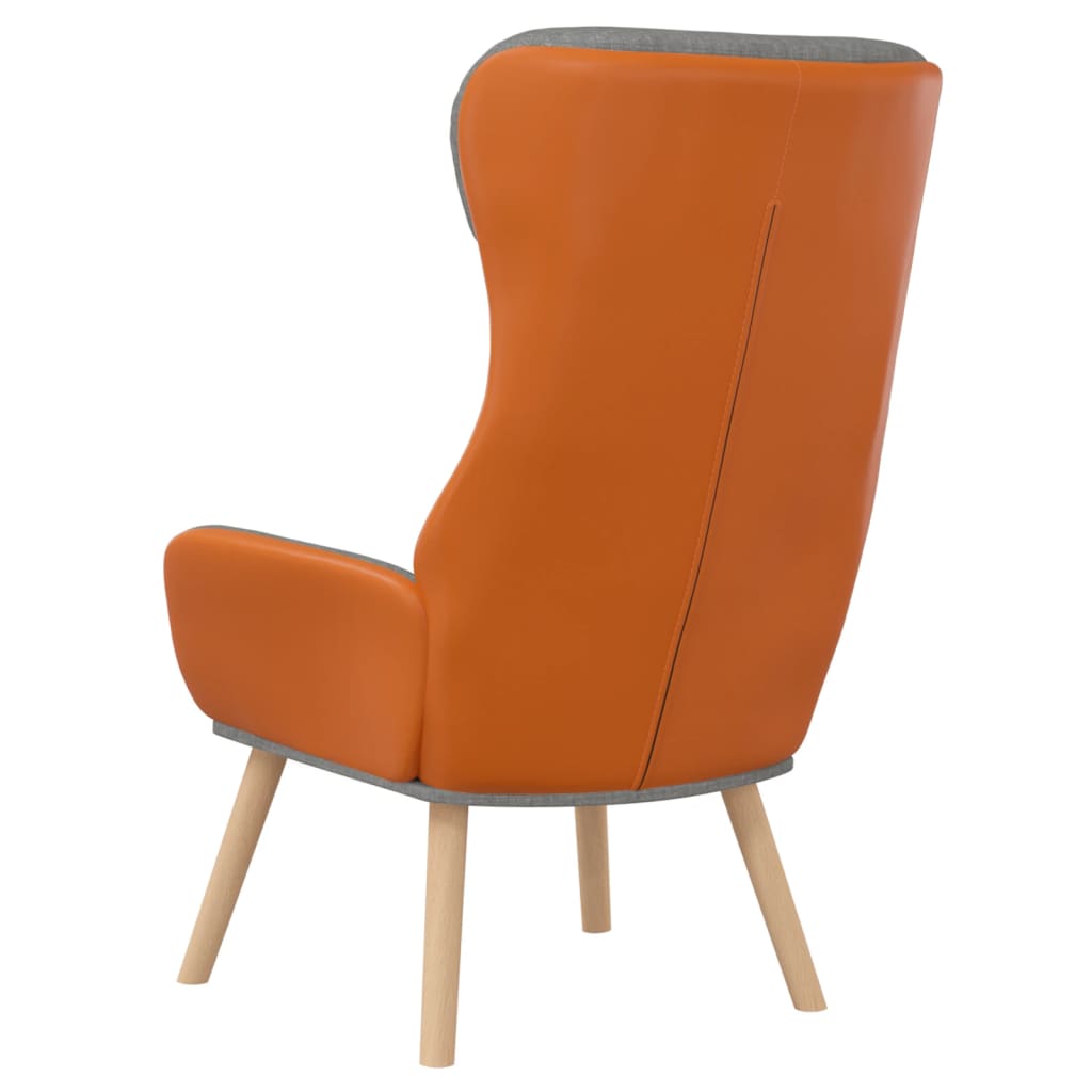 Relaxační Křeslo Světle Šedé Textil A Pvc