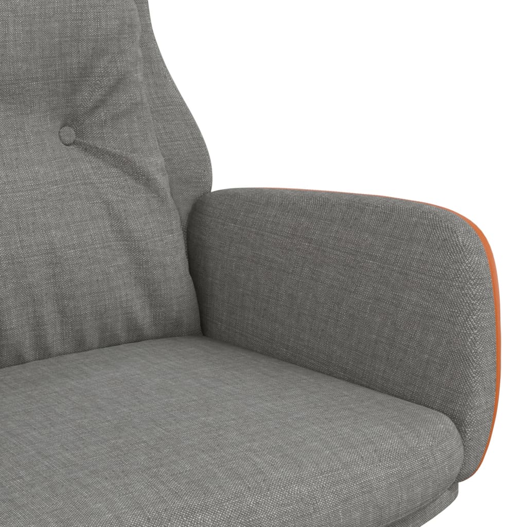Relaxační Křeslo Světle Šedé Textil A Pvc