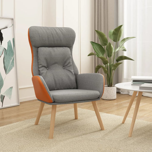 Relaxační Křeslo Světle Šedé Textil A Pvc