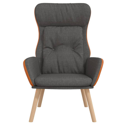 Relaxační Křeslo Tmavě Šedé Textil A Pvc