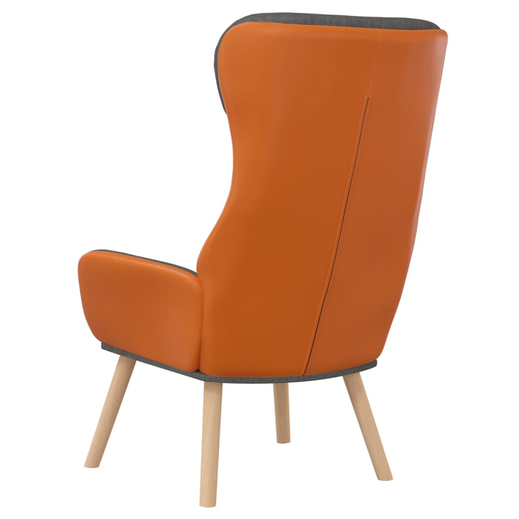 Relaxační Křeslo Tmavě Šedé Textil A Pvc