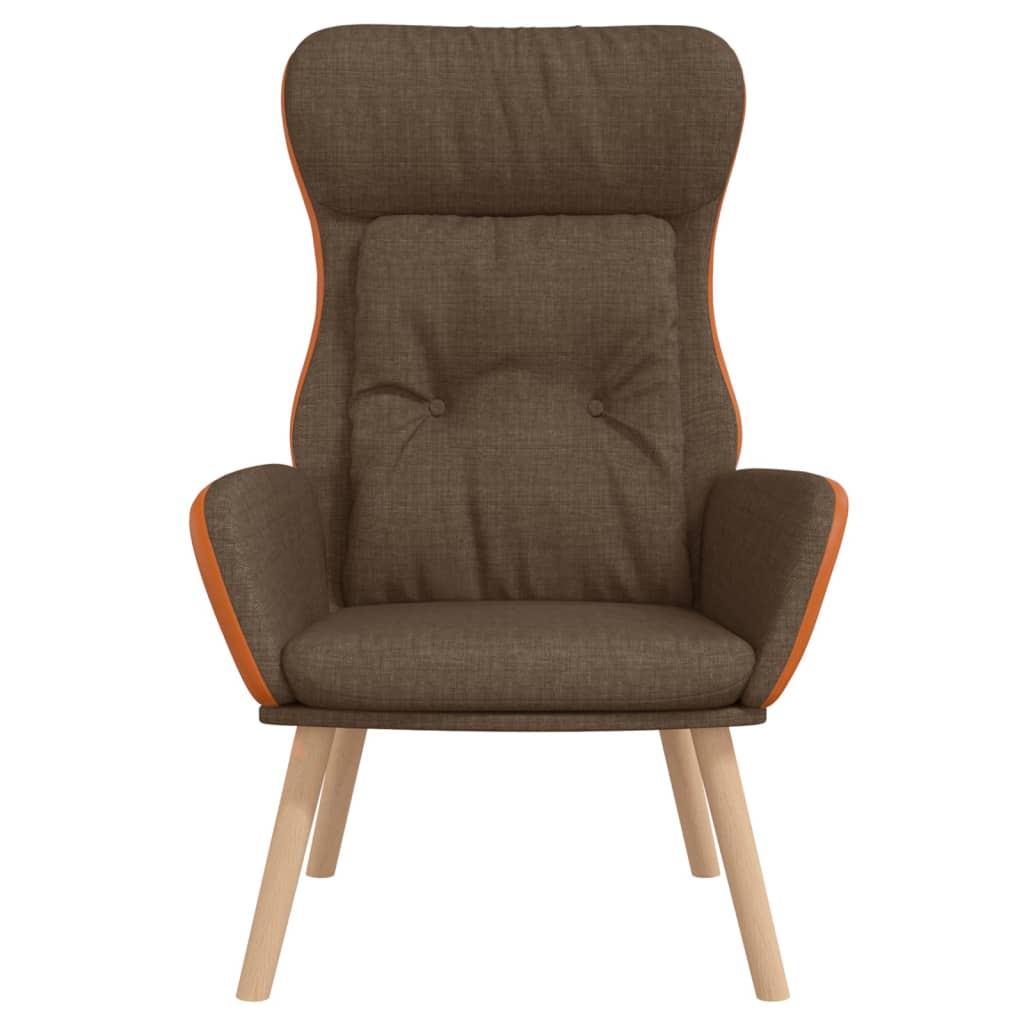 Relaxační Křeslo Hnědé Textil A Pvc